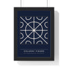 Chladni Figure print framed in a black frame, ready to hang
