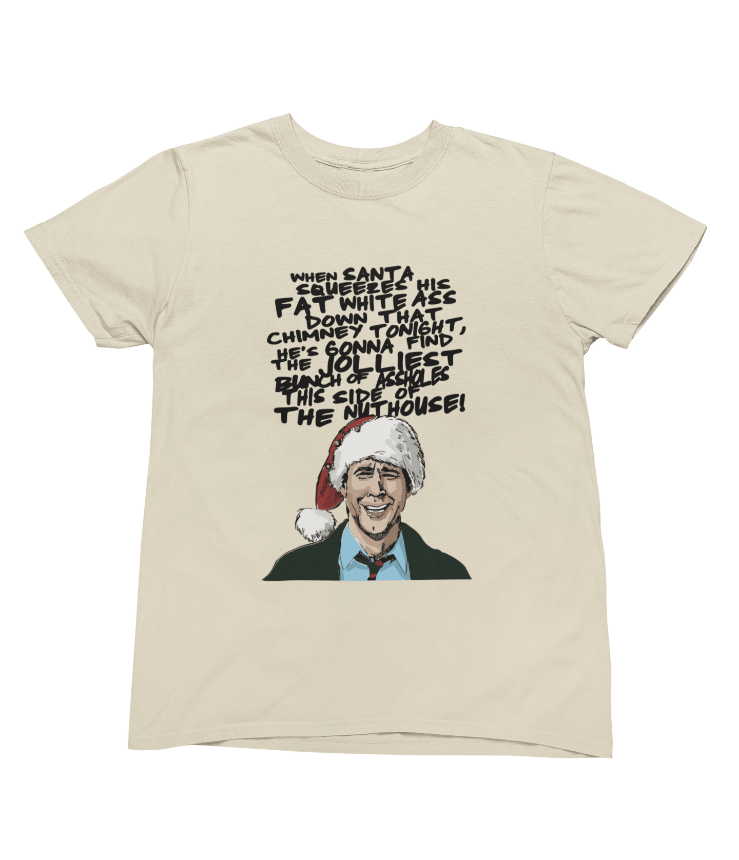 Blue t-shirt with Christmas Vacation Clark Griswold Sweater