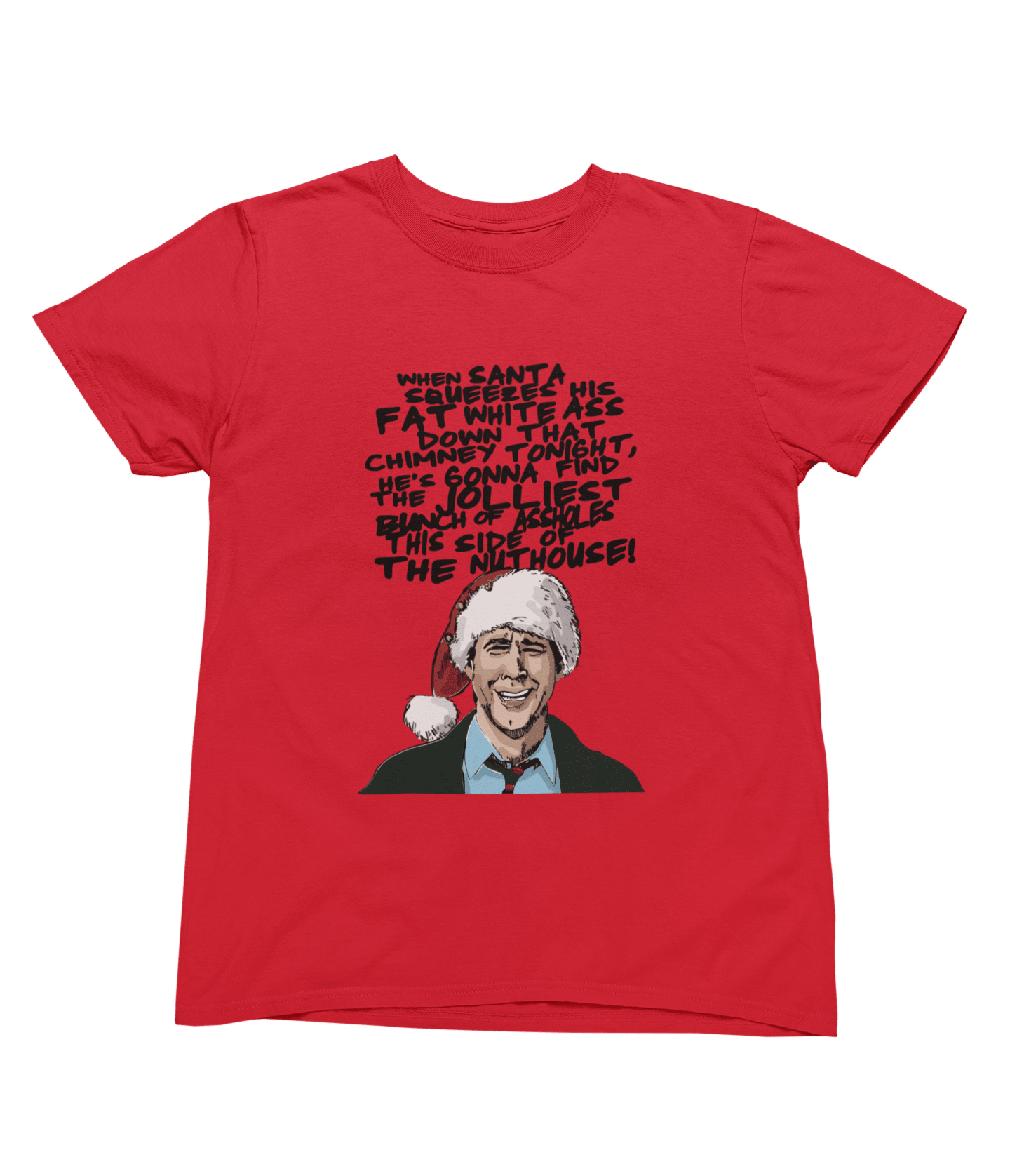 Blue t-shirt with Christmas Vacation Clark Griswold Sweater