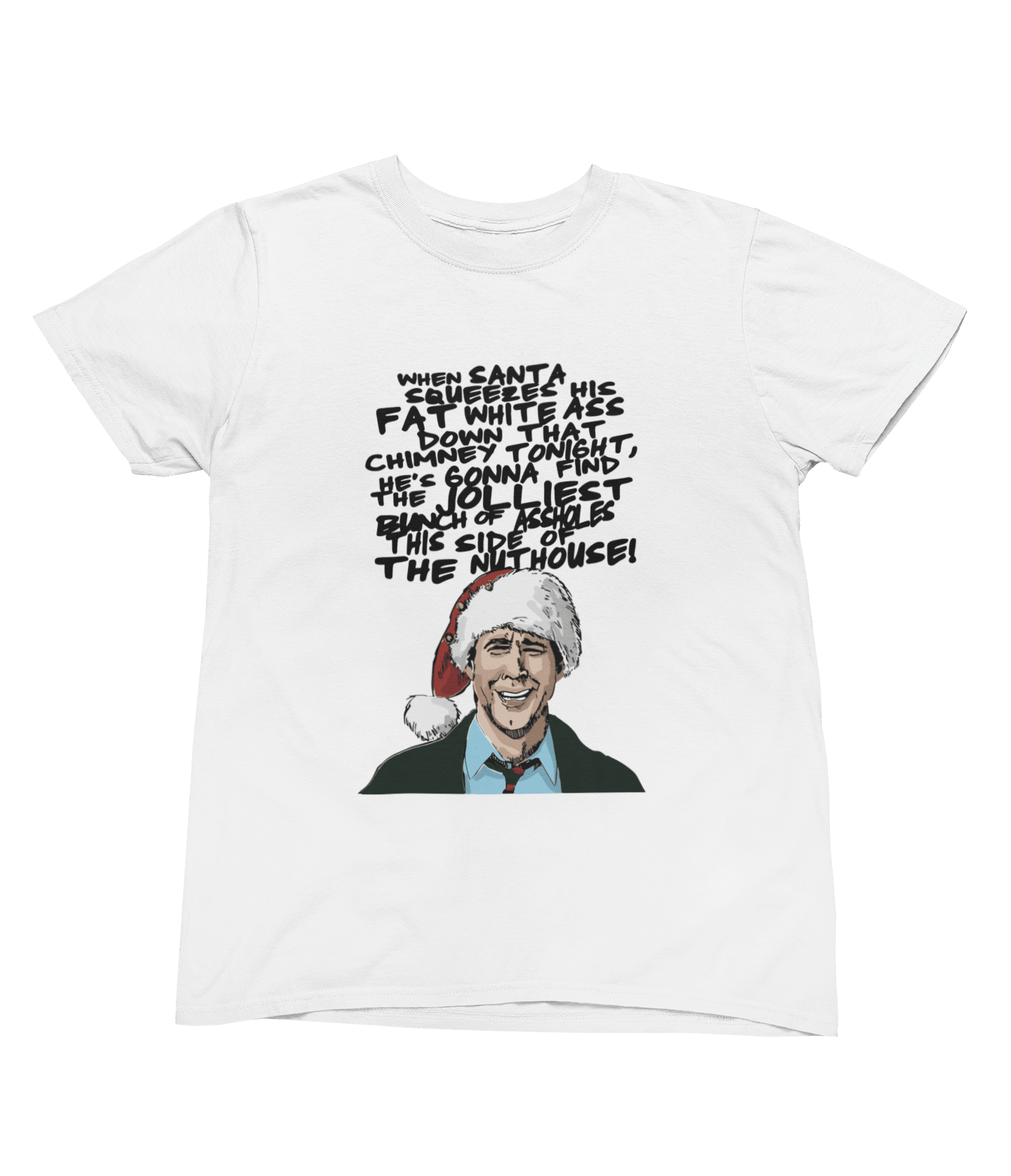 Blue t-shirt with Christmas Vacation Clark Griswold Sweater