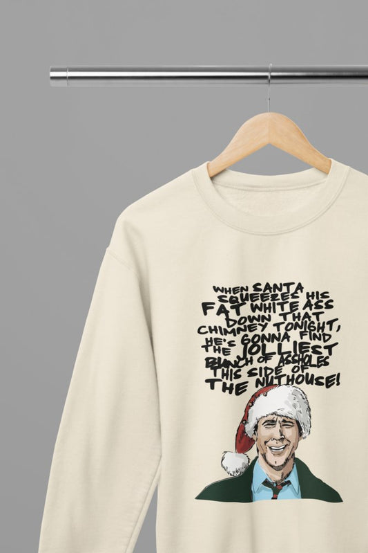 Christmas Vacation - Clark Griswold Quote Xmas T-Shirt/Sweatshirt Unisex - Poster Kingz - S - Sweatshirt - Sand