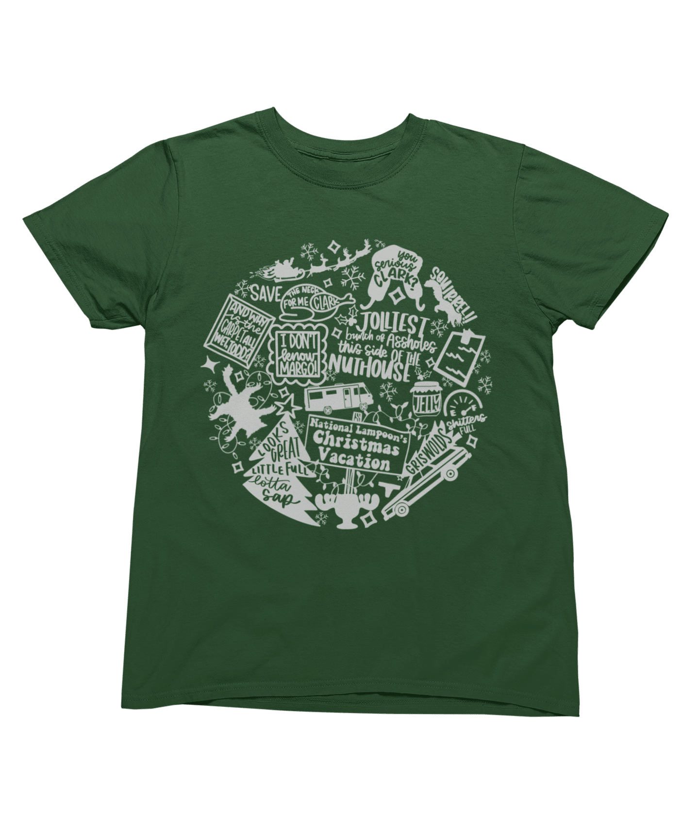 Black t-shirt with Christmas Vacation Sweatshirt & Xmas Quote Design