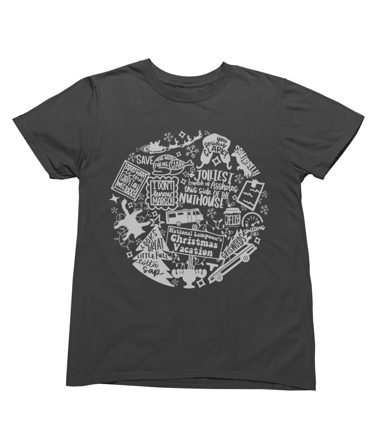 Beige t-shirt with Christmas Vacation Sweatshirt & Xmas Quote Design