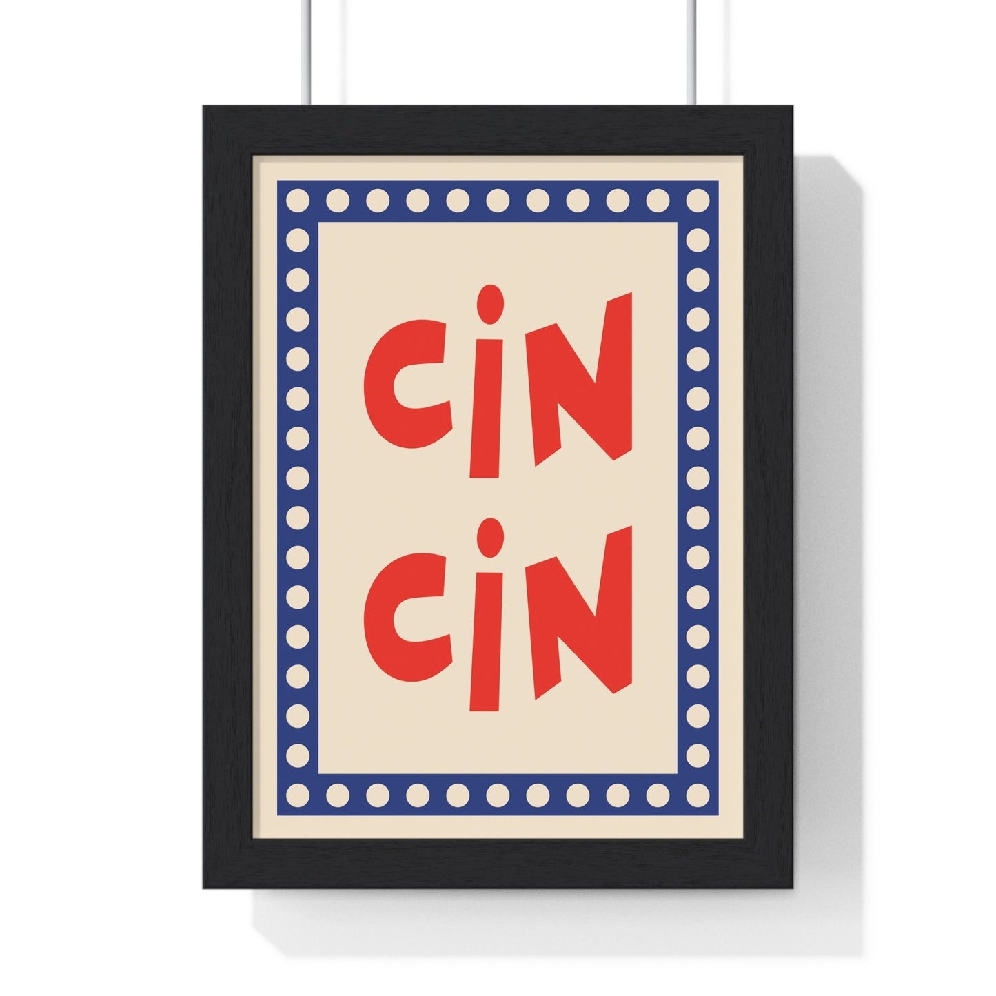 Framed Cin Cin Italian kitchen print