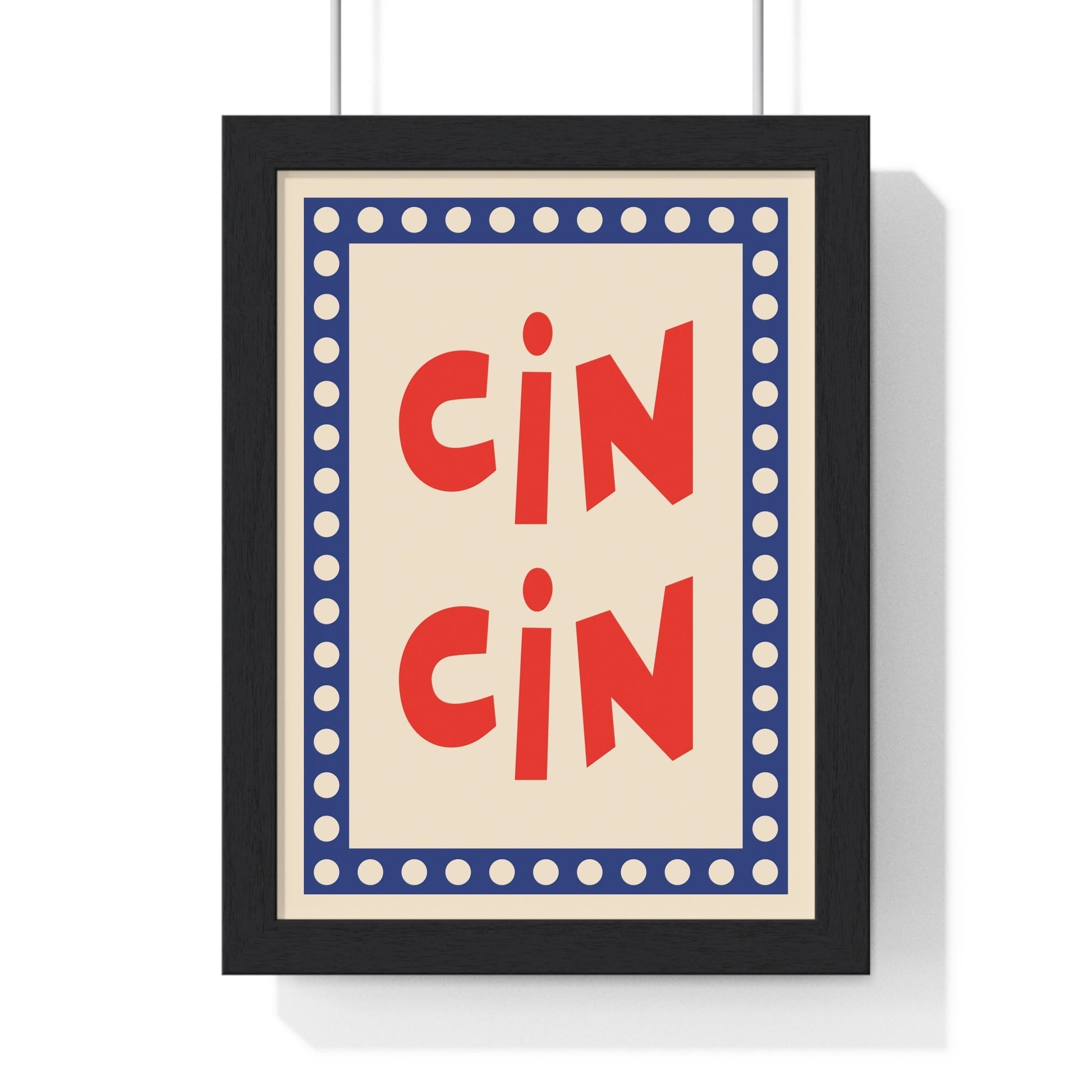 Framed Cin Cin Italian kitchen print