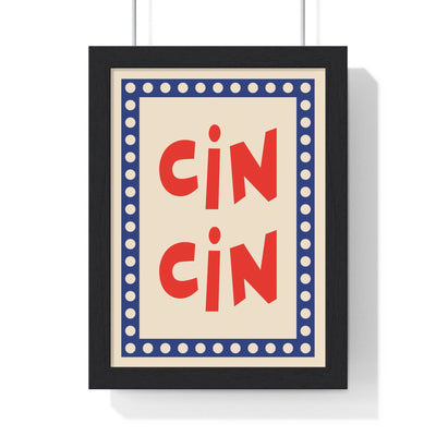 Framed Cin Cin Italian kitchen print