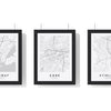 Build Your Own City Map Set - set of Galway Street Map Poster, Cork Street Map Poster, Stirling Street Map Poster