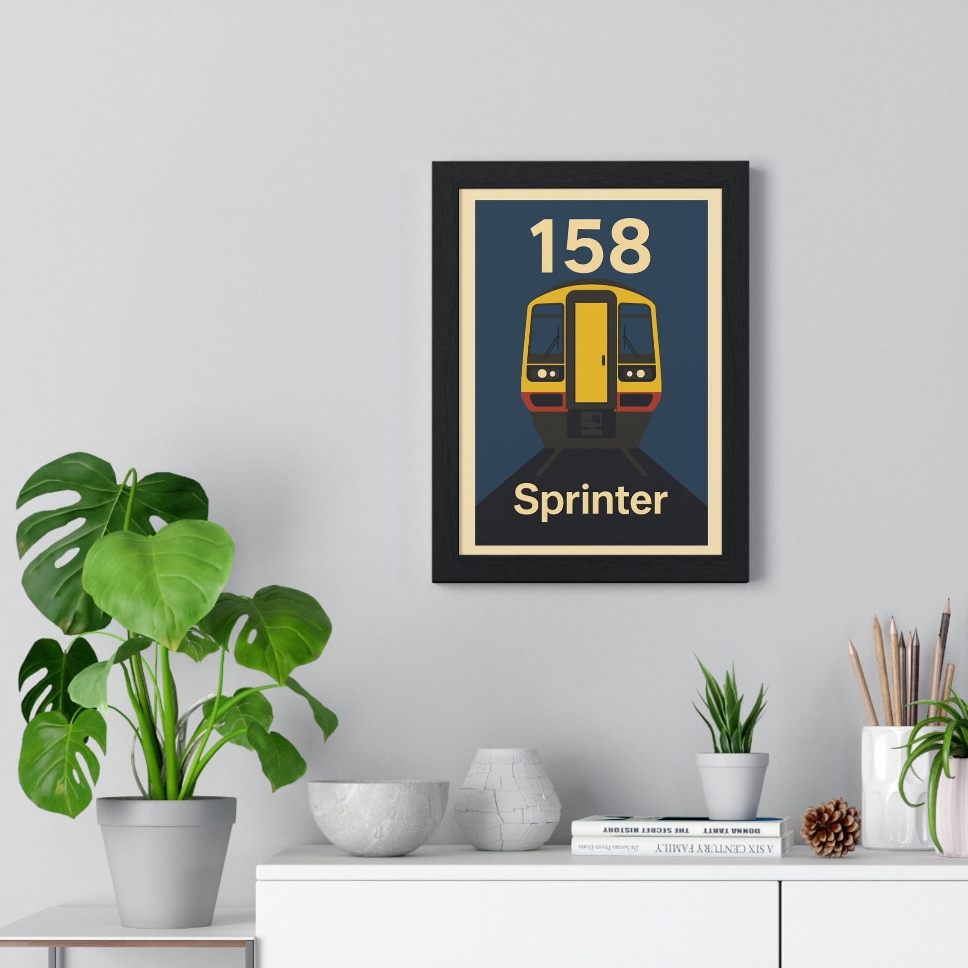 Framed Class 158 Sprinter Train poster