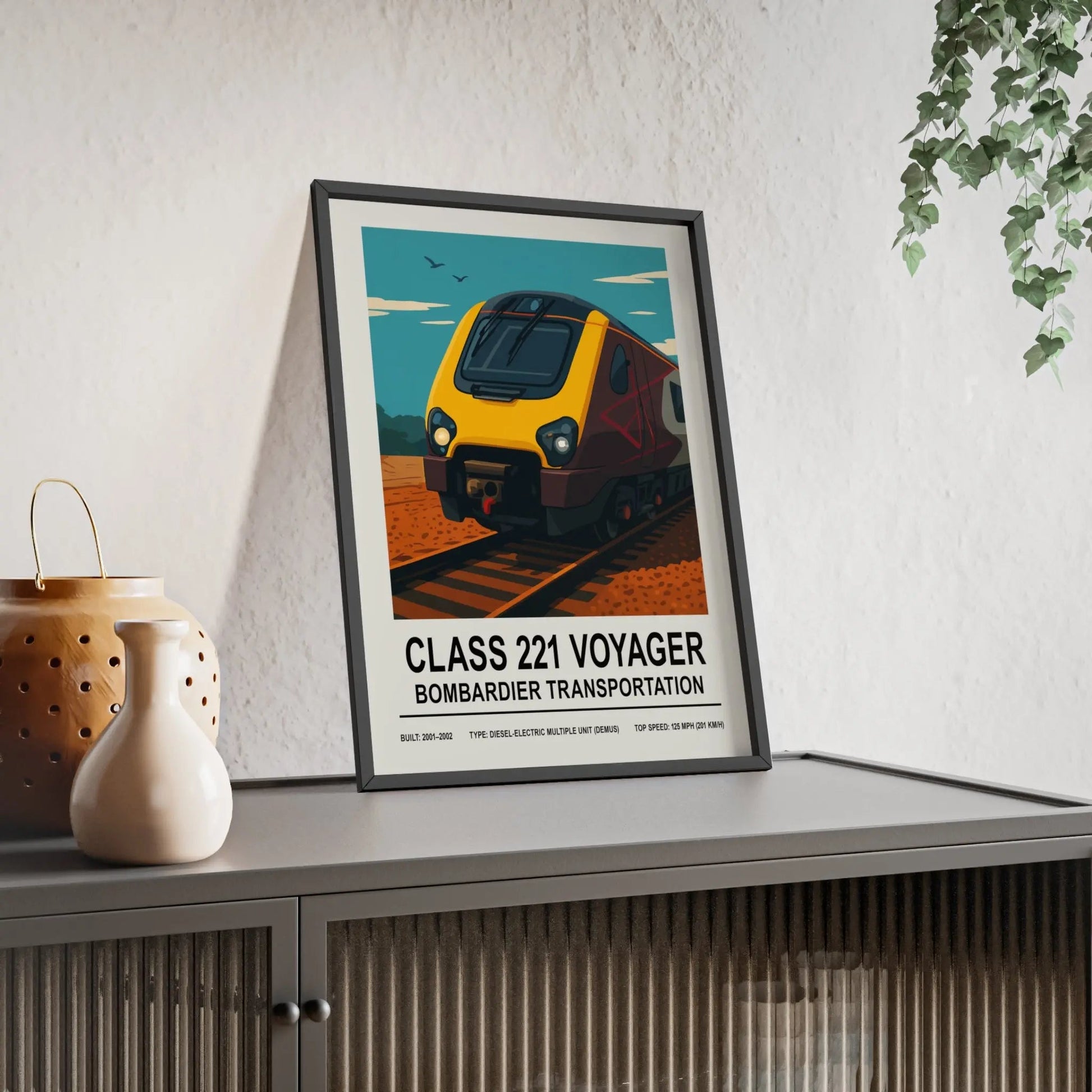 Framed Class 221 Voyager Railway print