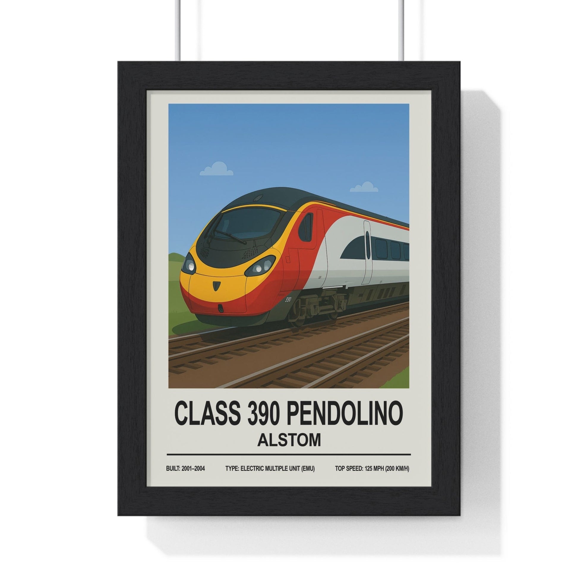 Framed Class 390 Pendolino poster