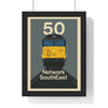 Framed Class 50 Network Southeast Train poster