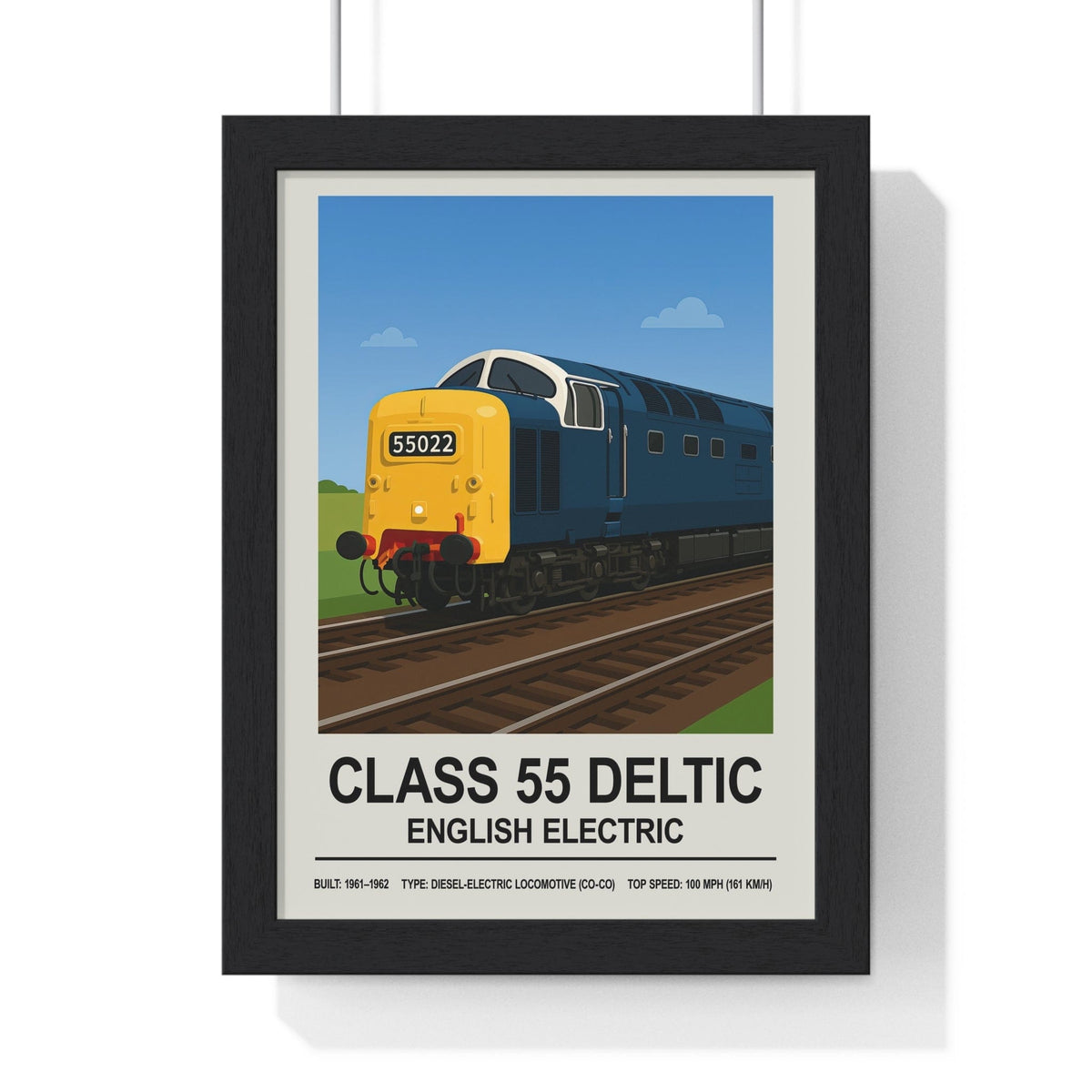 Class 55 Deltic Poster | English Electric Diesel Locomotive Wall Art
