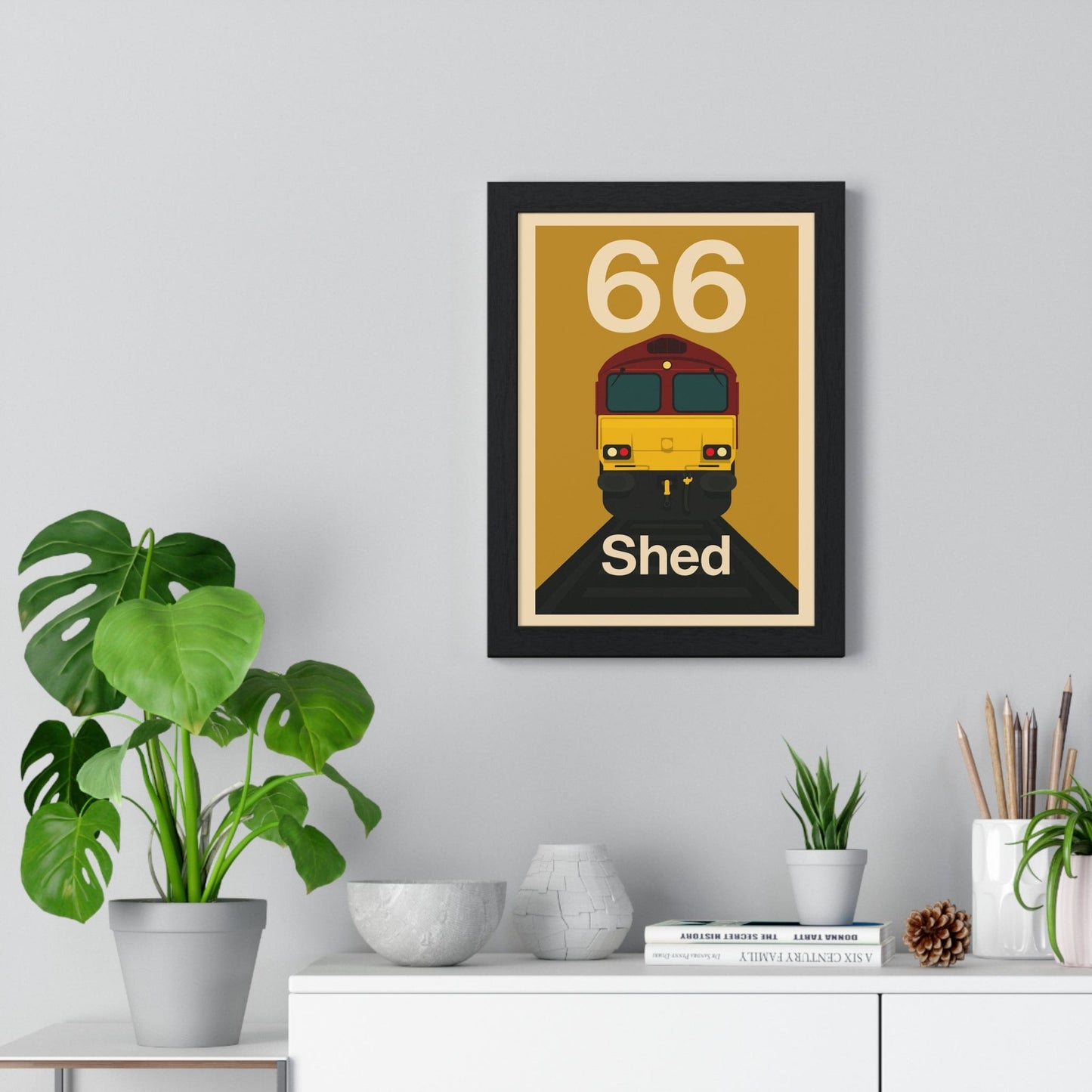 Framed Class 66 Shed Train poster
