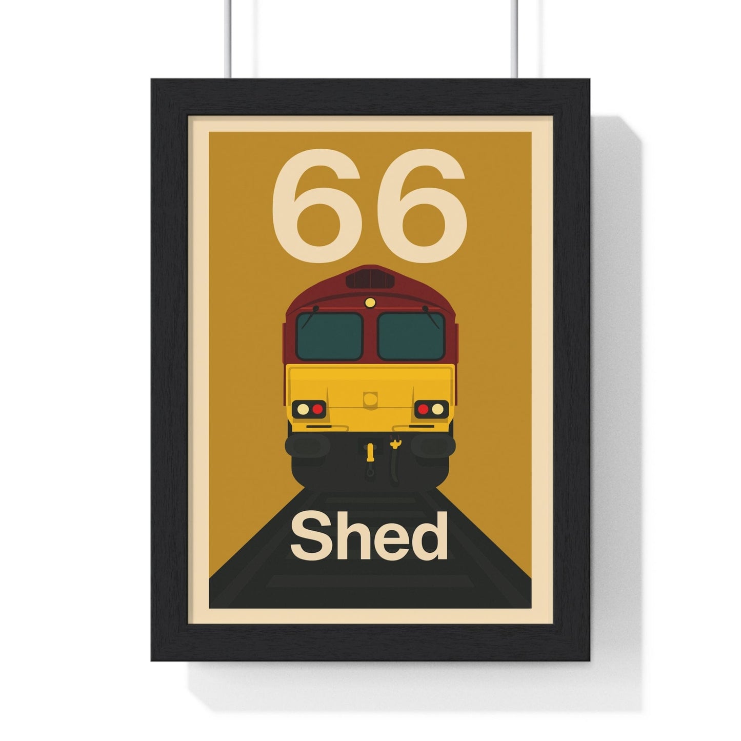 Framed Class 66 Shed Train poster