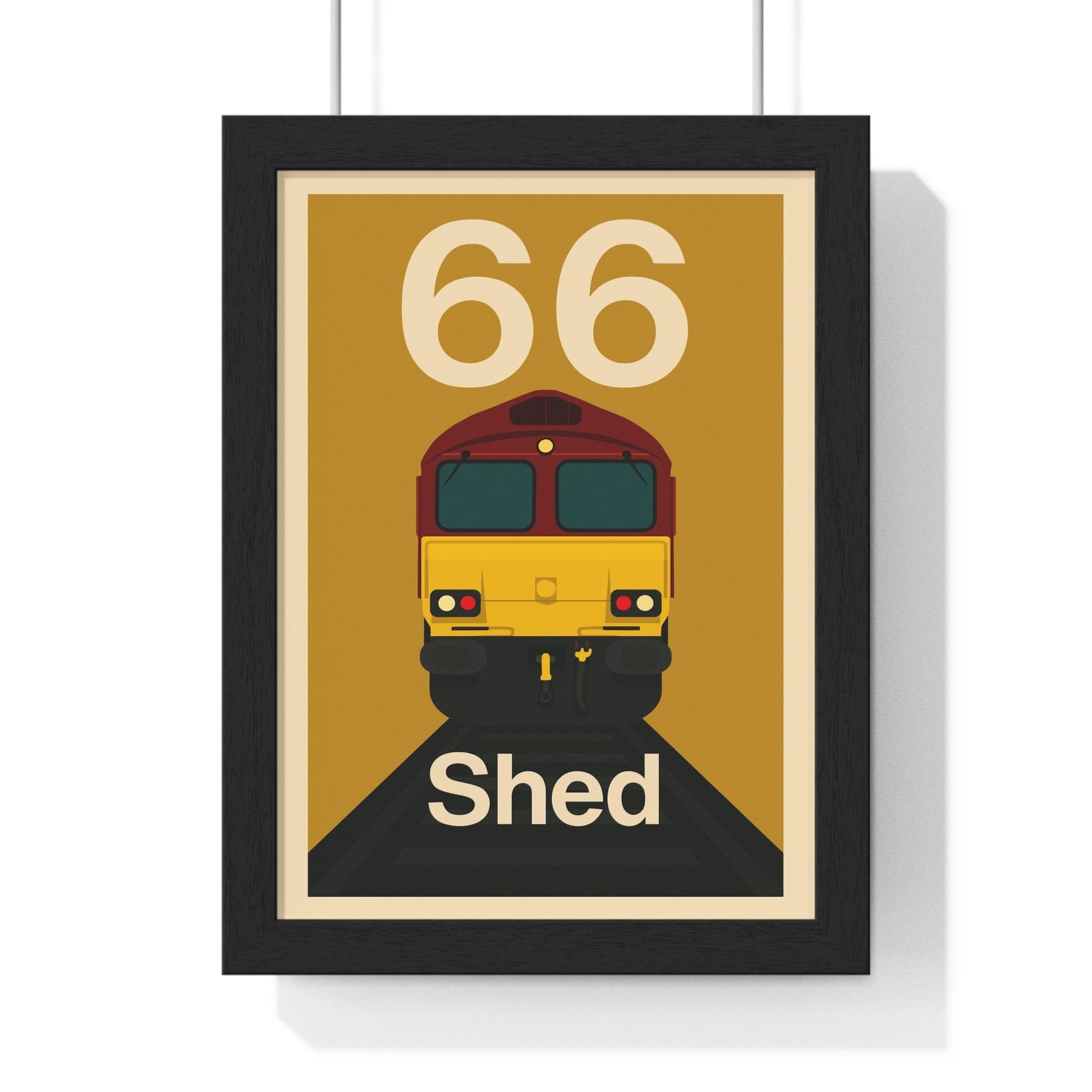 Framed Class 66 Shed Train poster