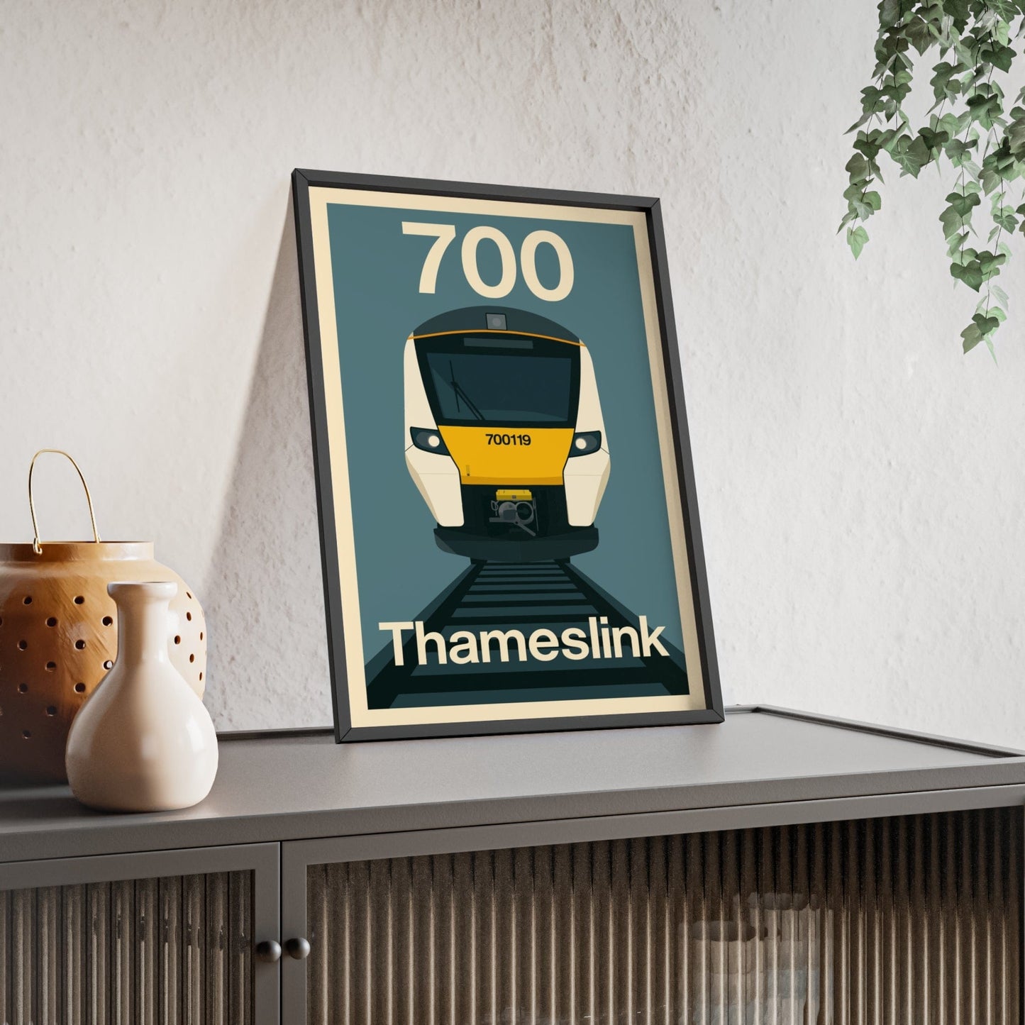 Framed Class 700 Thameslink Train poster