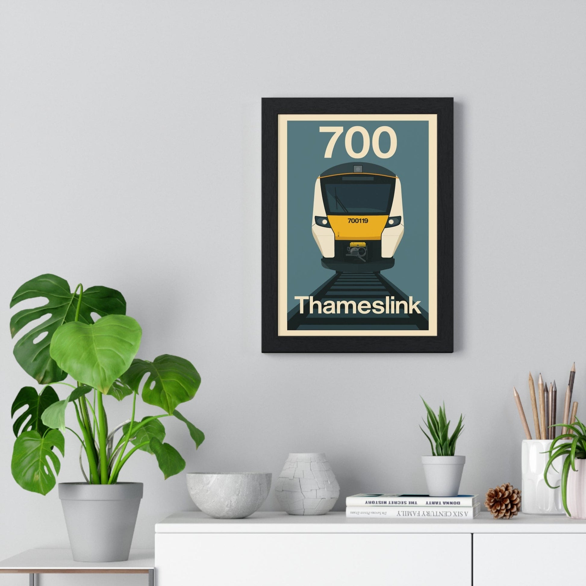 Framed Class 700 Thameslink Train poster