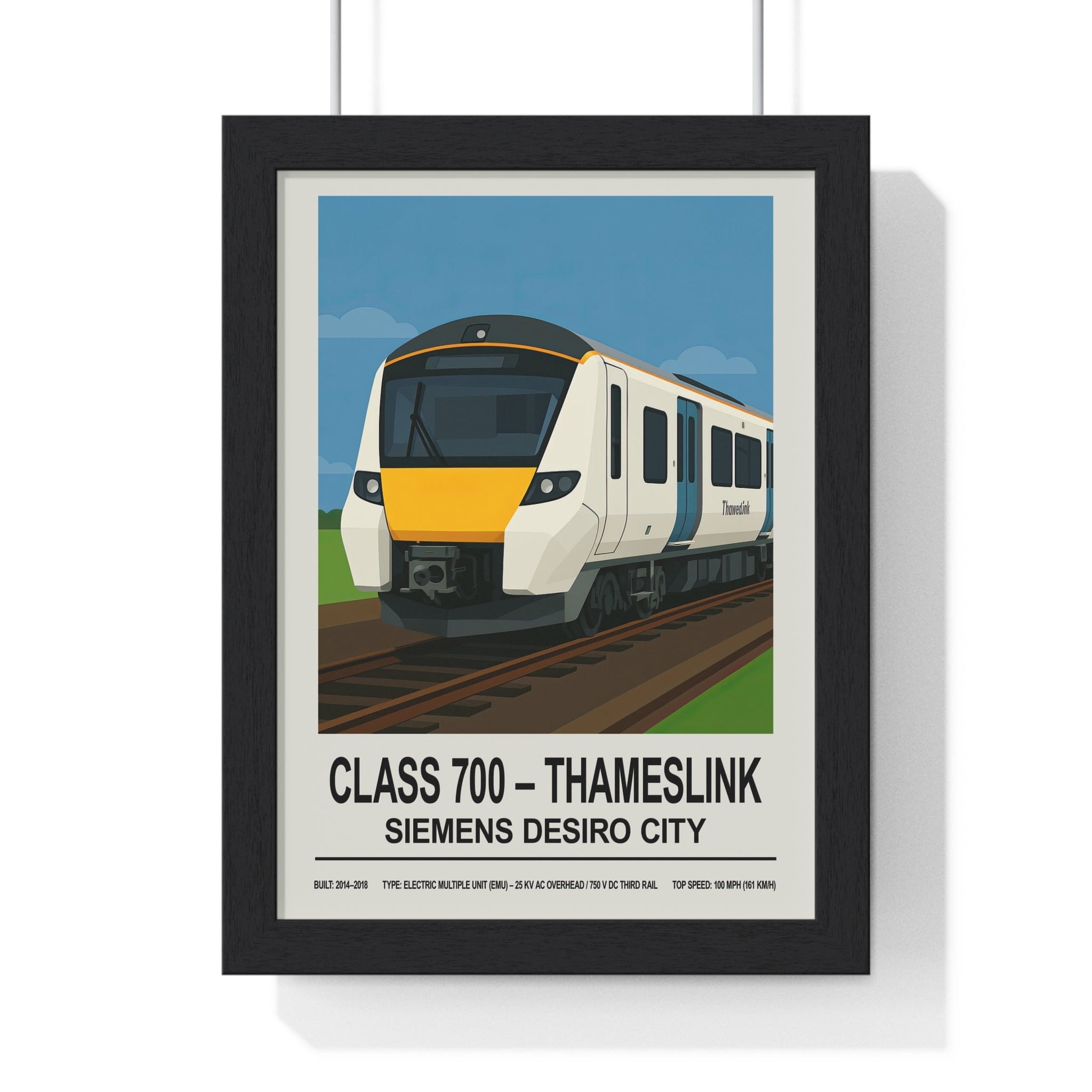 Class 700 Thameslink Train Poster | Siemens Desiro City Railway Art ...