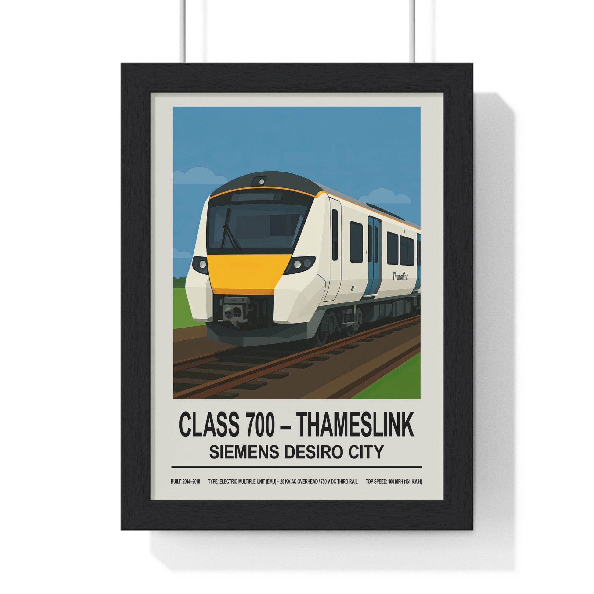 Framed Class 700 Thameslink Train poster
