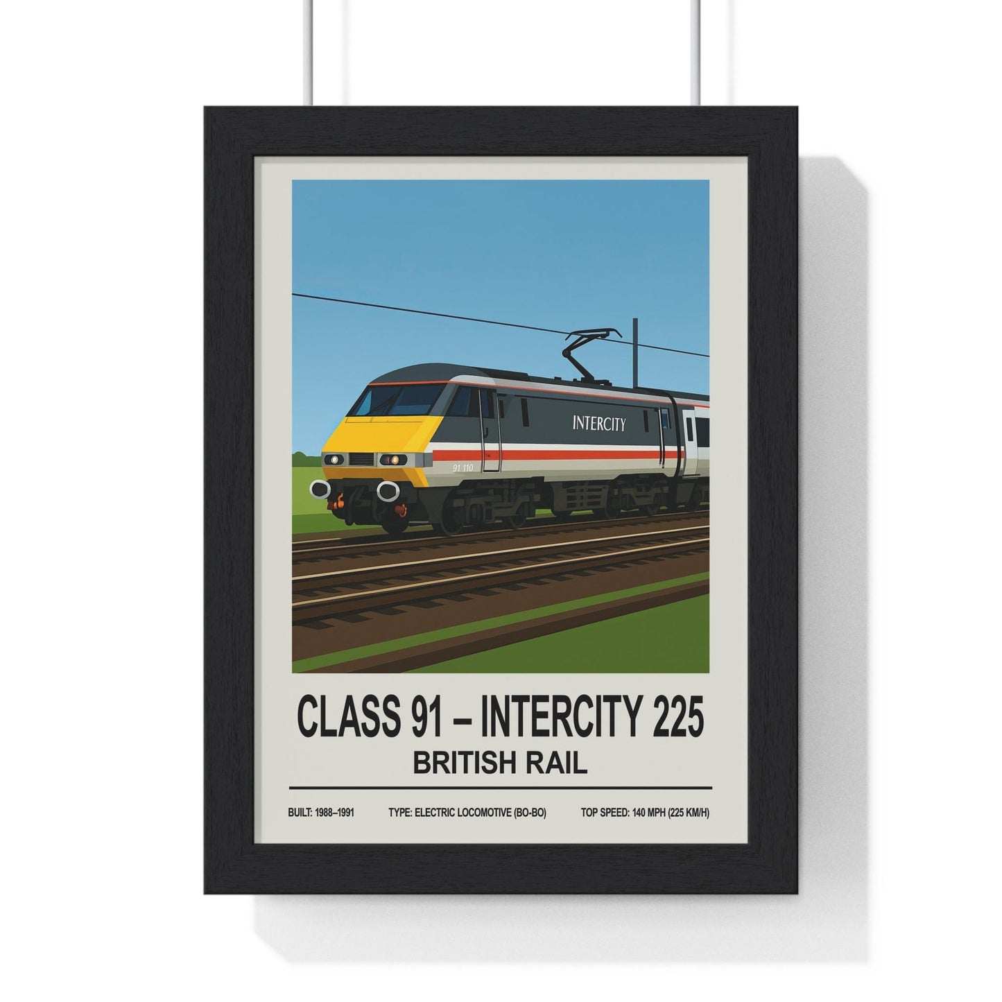 Framed Class 91 InterCity 225 poster