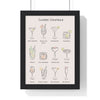 Framed Classic Cocktail Chart - Home Bar Decor Gift print