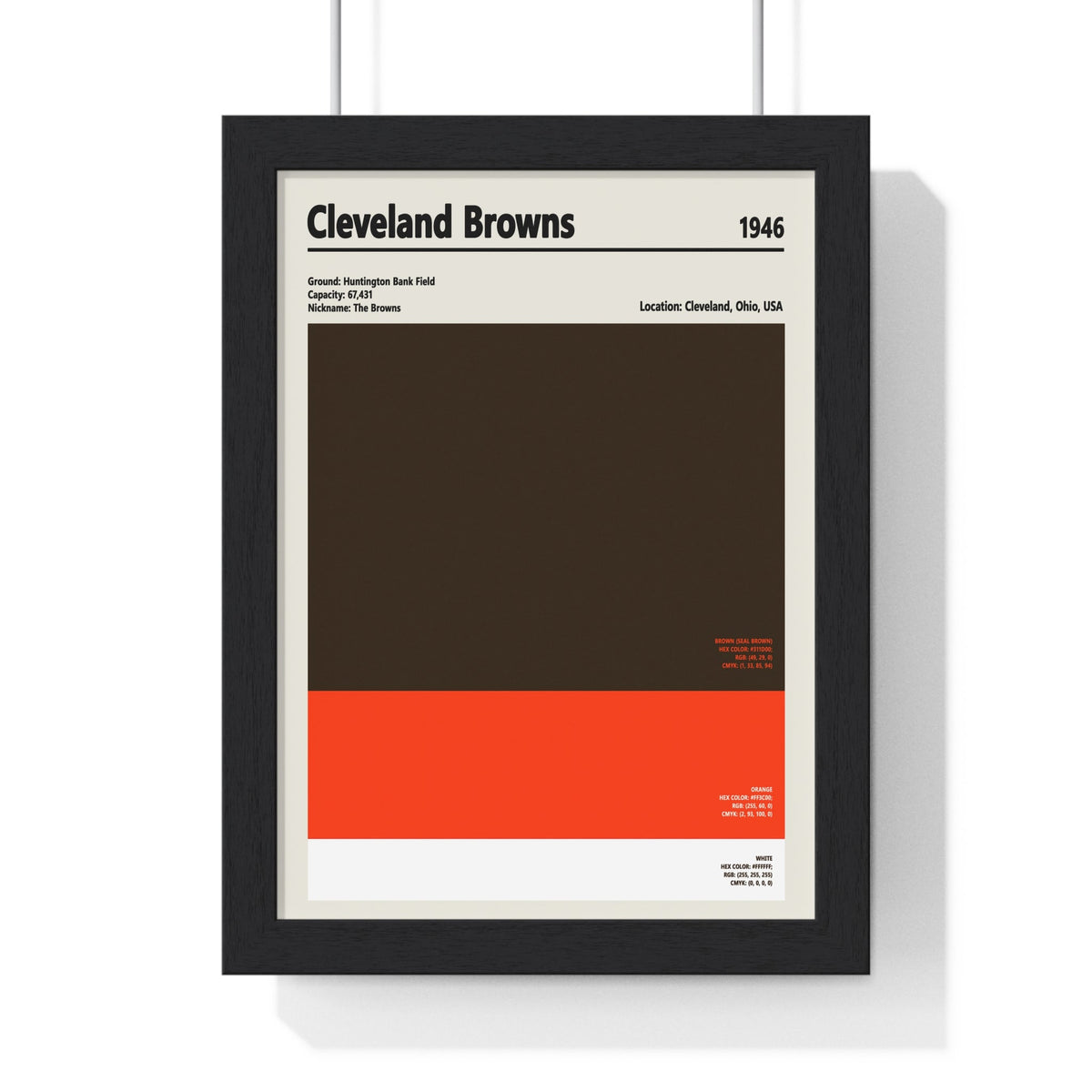 Cleveland Browns Colour Swatch Print