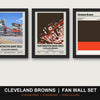 Cleveland Browns Fan Wall Set | Huntington Bank Field Print, Stadium Map & Team Colours