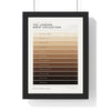 Cockney Brew Colour Chart in a black frame, one of the three prints in the Cockney set