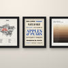 Cockney Sayings Set of 3 Prints framed side by side on a wall