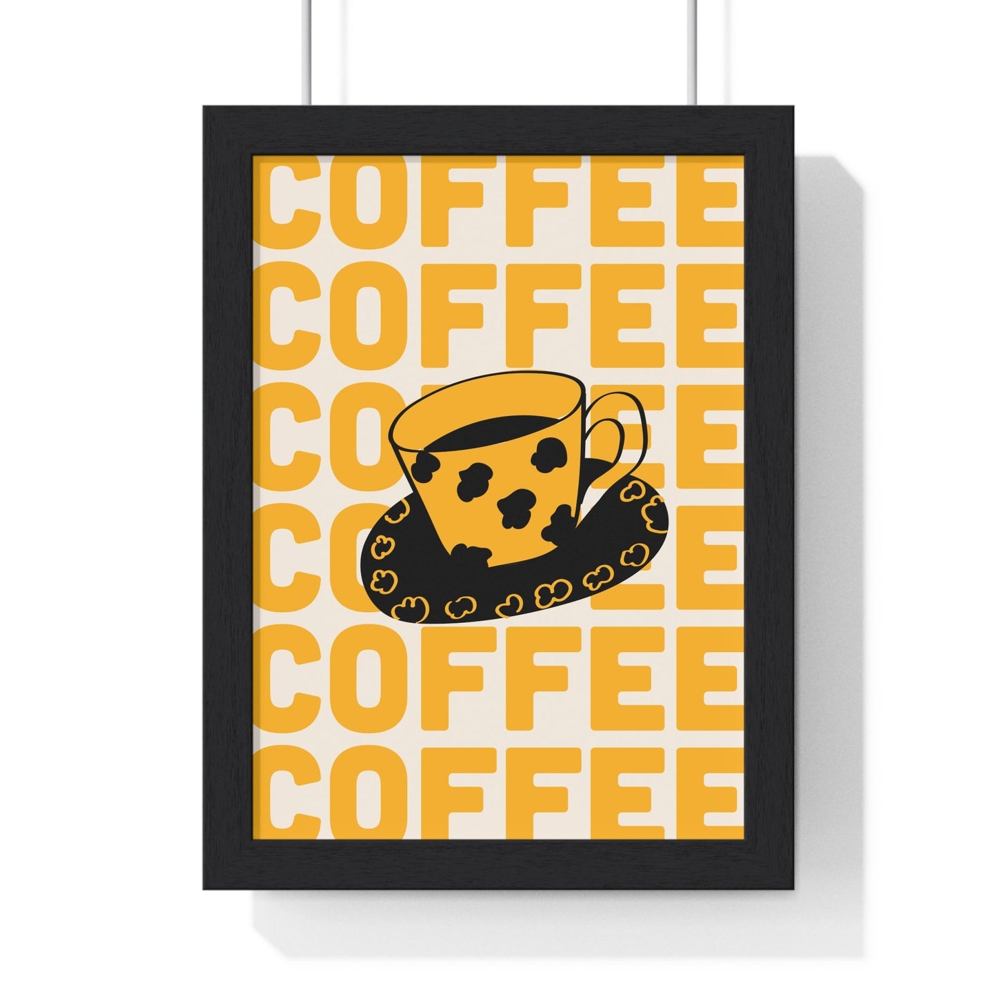 Framed Coffee Cup - Coffee Lover Kitchen Decor Gift print