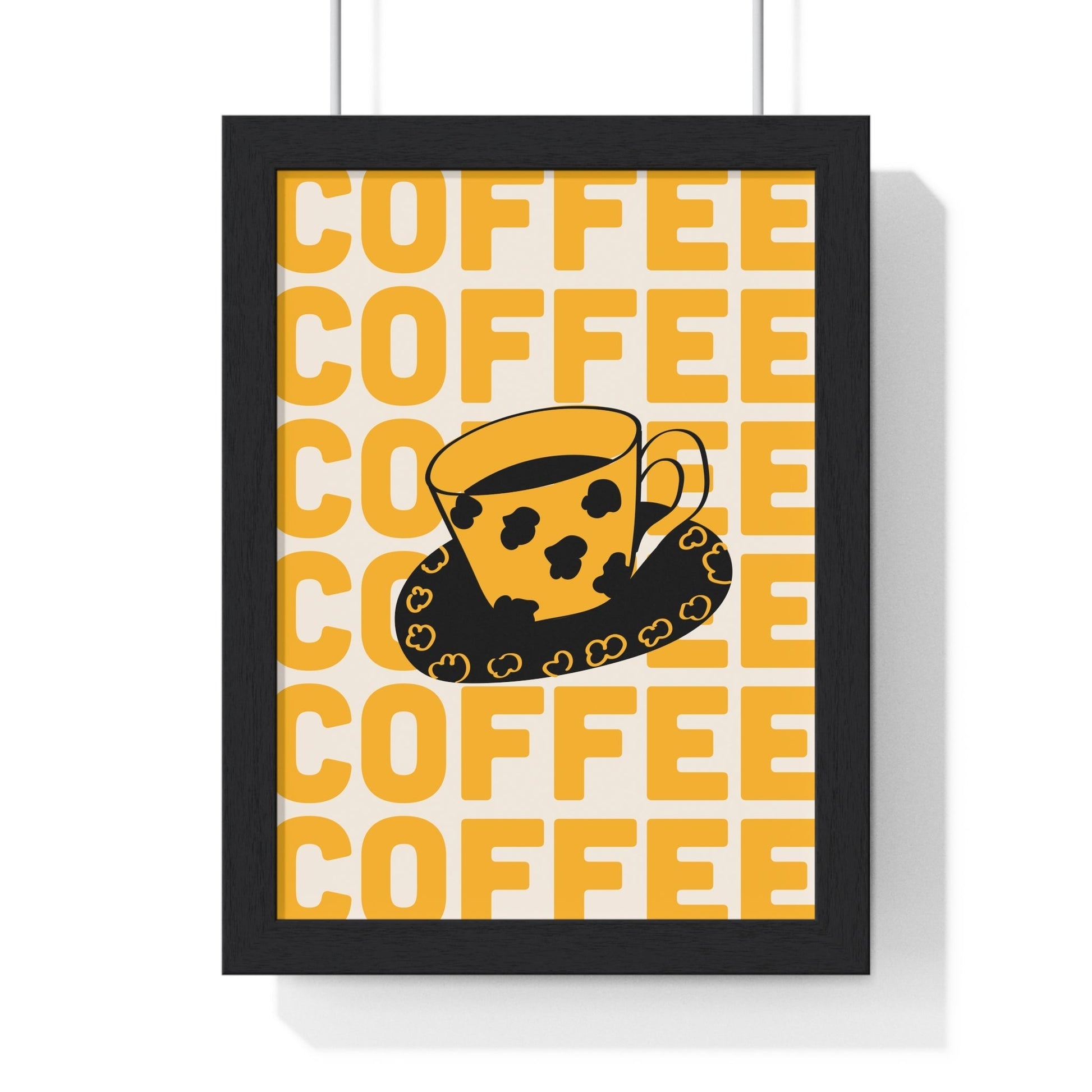 Framed Coffee Cup - Coffee Lover Kitchen Decor Gift print