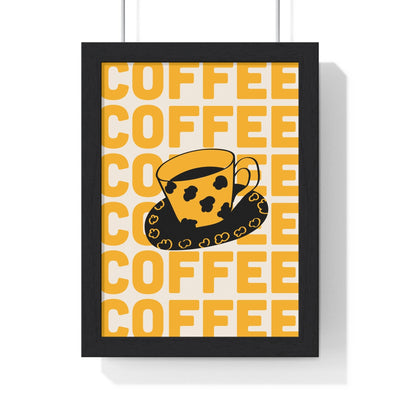 Framed Coffee Cup - Coffee Lover Kitchen Decor Gift print