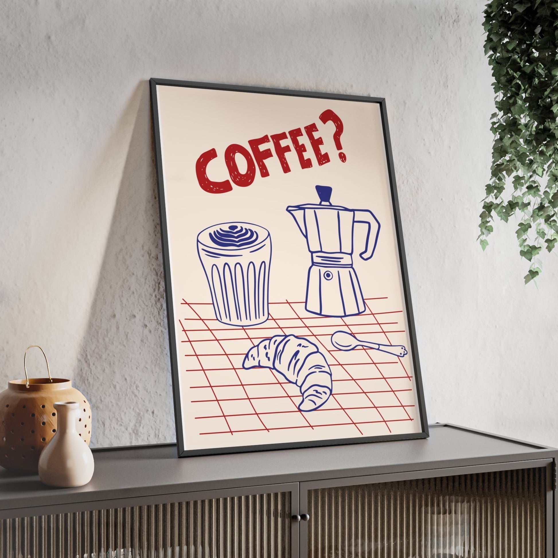 Framed Coffee Kitchen Print - Coffee Break Caf� print