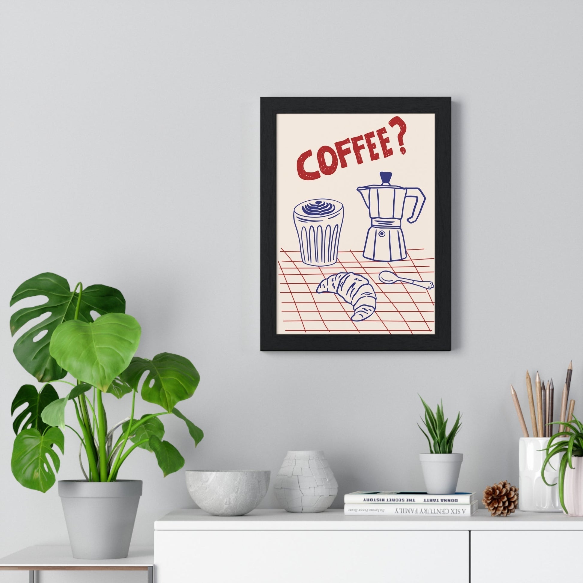 Framed Coffee Kitchen Print - Coffee Break Caf� print