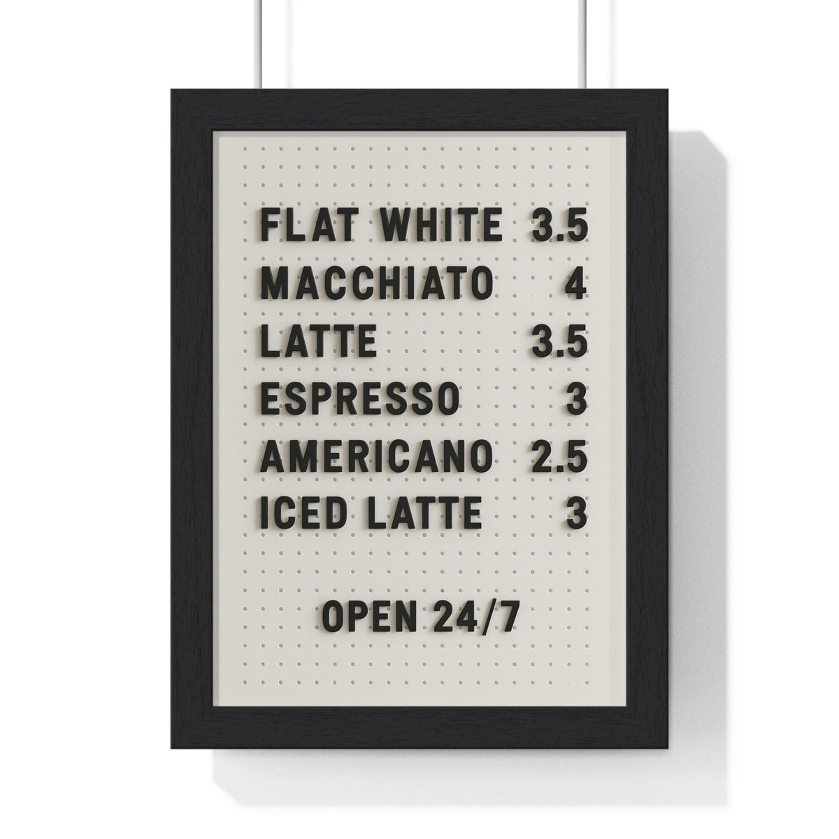 Coffee Menu Wall Art – Minimalist Kitchen Poster