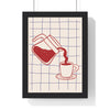 Framed Coffee Pour kitchen print