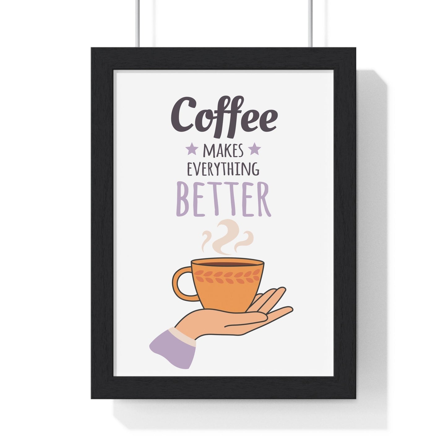 Framed Coffee Quote kitchen print
