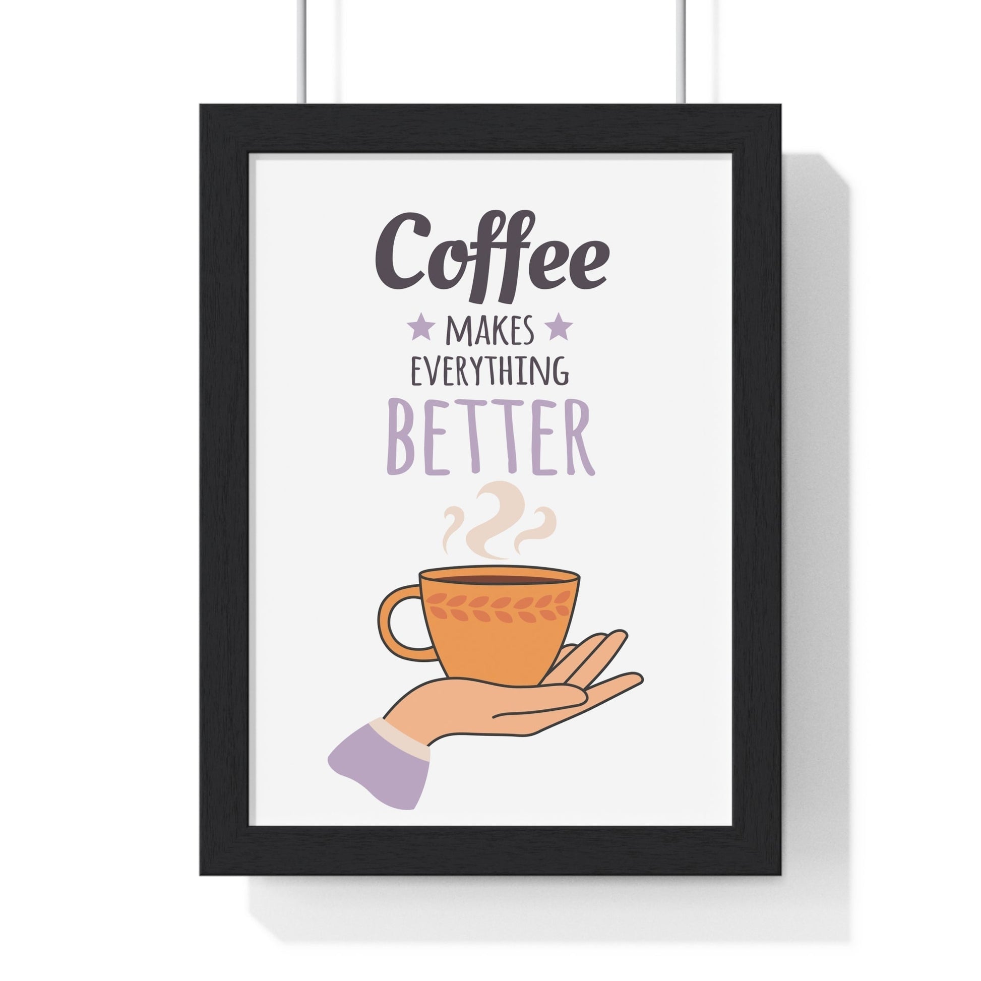 Framed Coffee Quote kitchen print
