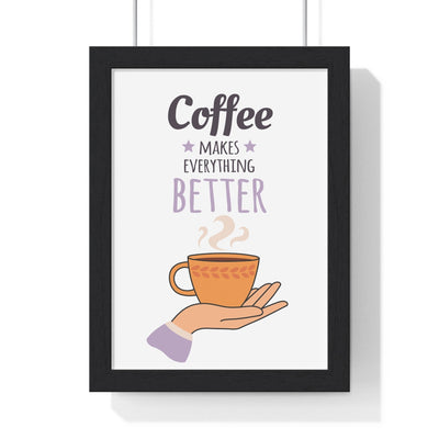 Framed Coffee Quote kitchen print