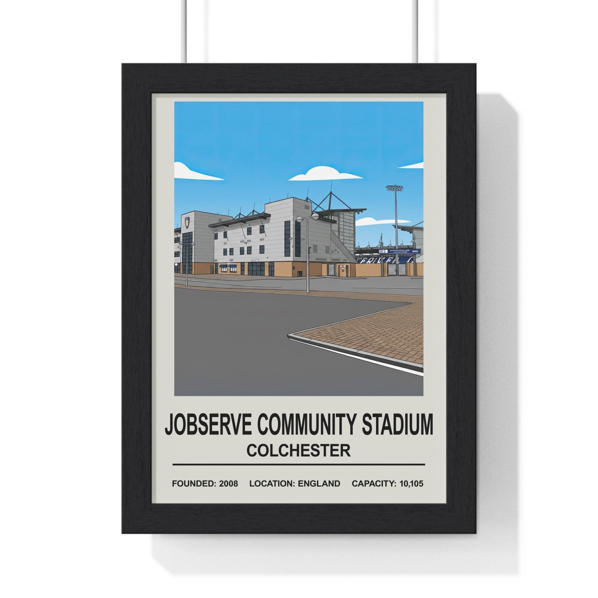 Framed Colchester JobServe Community Stadium poster