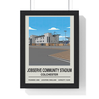 Framed Colchester JobServe Community Stadium poster
