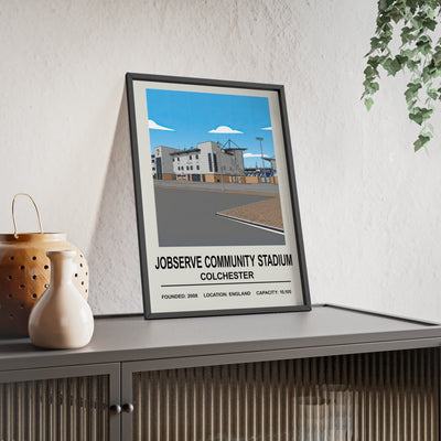 Framed Colchester JobServe Community Stadium poster
