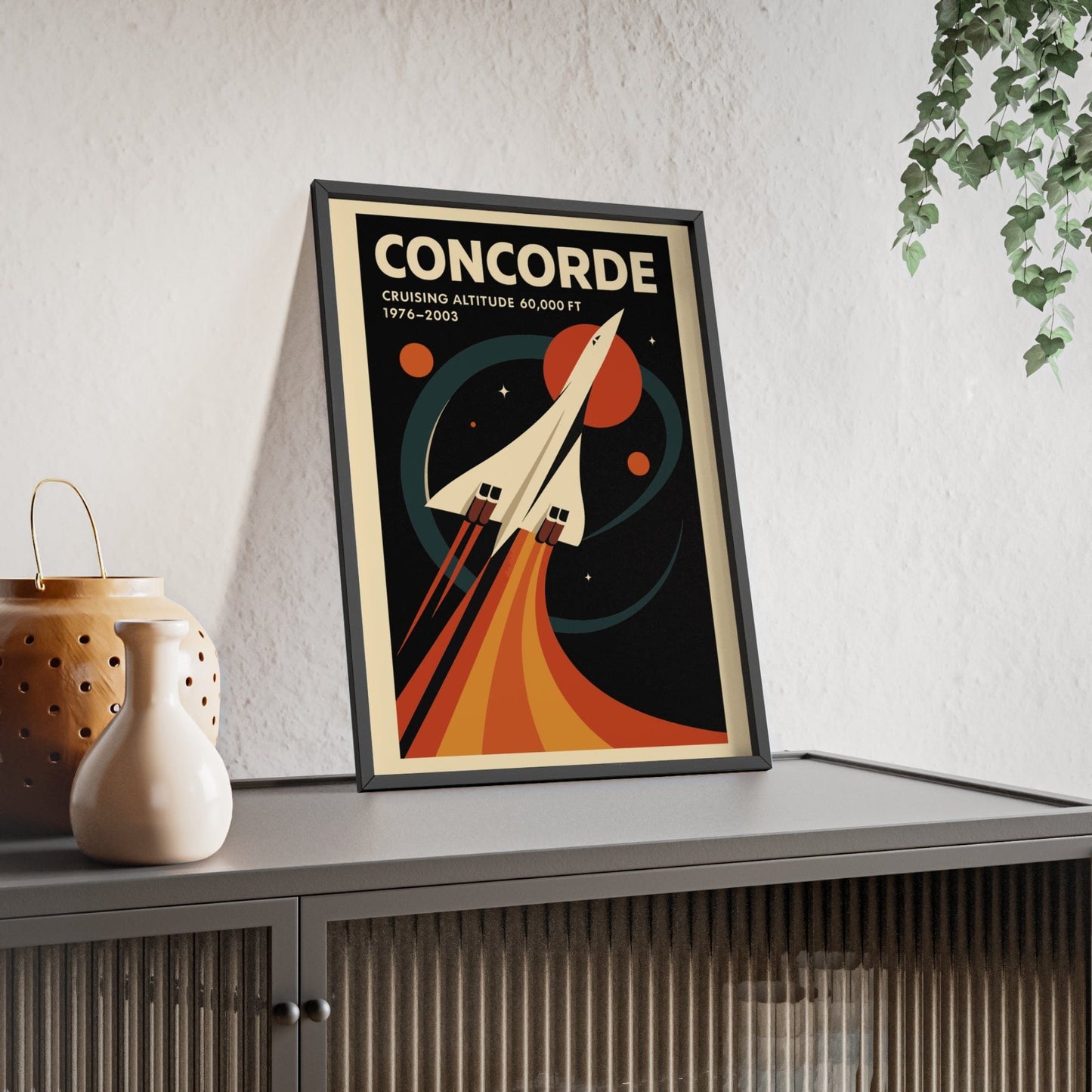 Framed Concorde poster