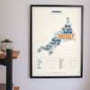 Cornish Sayings Print framed on a wall