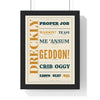 Cornish Slang Print in a black frame