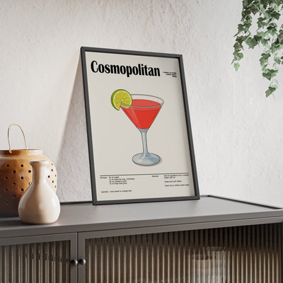 Framed Cosmopolitan Cocktail - Bar - print
