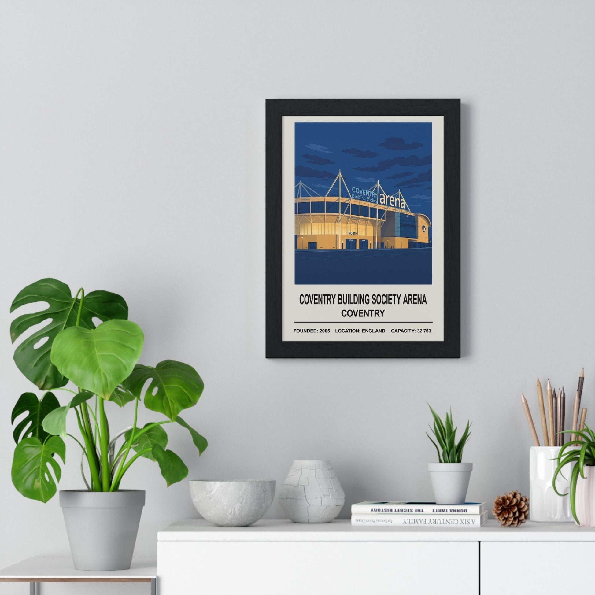 Framed Coventry Building Society Arena poster