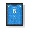 Coventry City 4-1 Premier League 2026 Poster - Jack Rudoni 5 First Home Win framed in a black frame, ready to hang