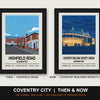 Coventry City Then & Now Stadium Set - framed prints shown together as a set