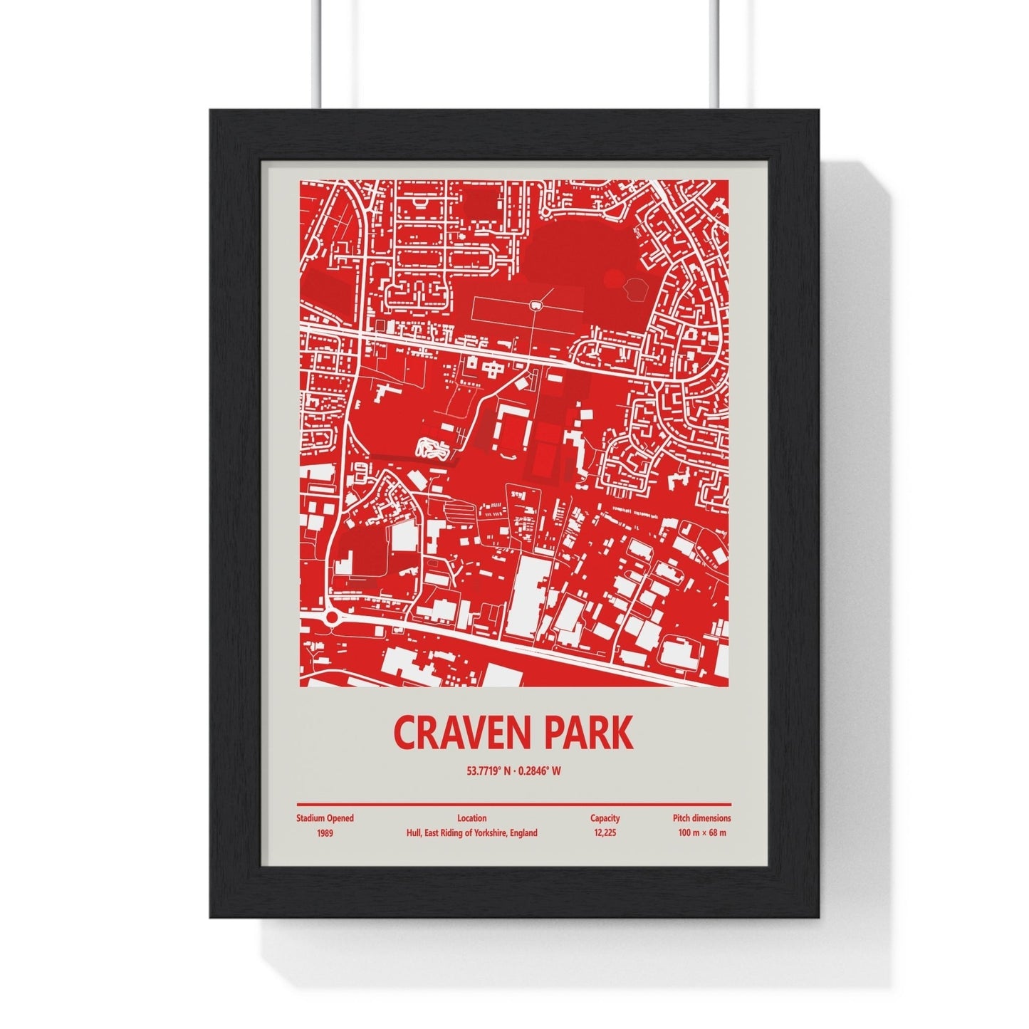 Craven Park Hull KR Stadium Map Poster